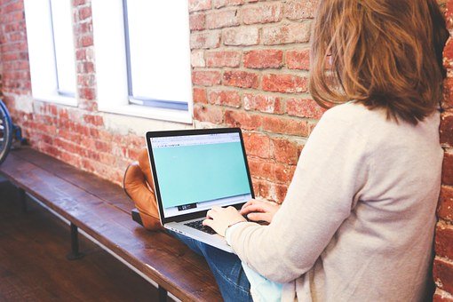 a student using a laptop